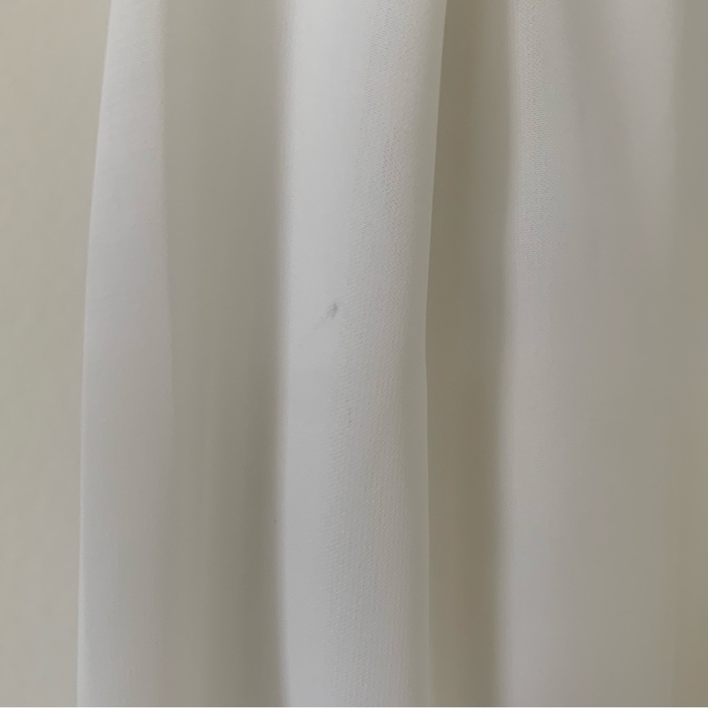 Vintage Chaus White Pleated Collar Button-Front Blouse Size 8 - Picture 7 of 7